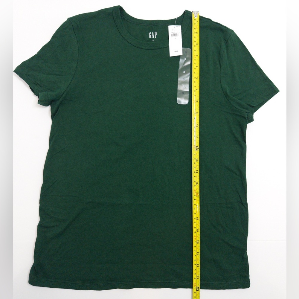 NWT GAP Crewneck T-Shirt Evergreen Glamour Green Short Sleeve Tee Size S Basics - Picture 5 of 12